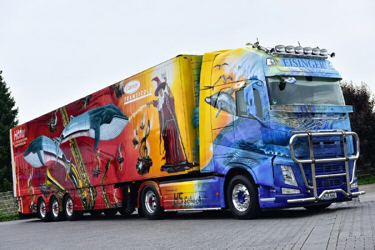 ギャラリービューアに画像をロードする, 【予約】5-8月以降発売予定VOLVO FH4 GLOBETROTTER XL 4X2 リーファートレーラー 3軸 トラック WSI 1/50 建設機械 模型ミニカー はたらく車重機