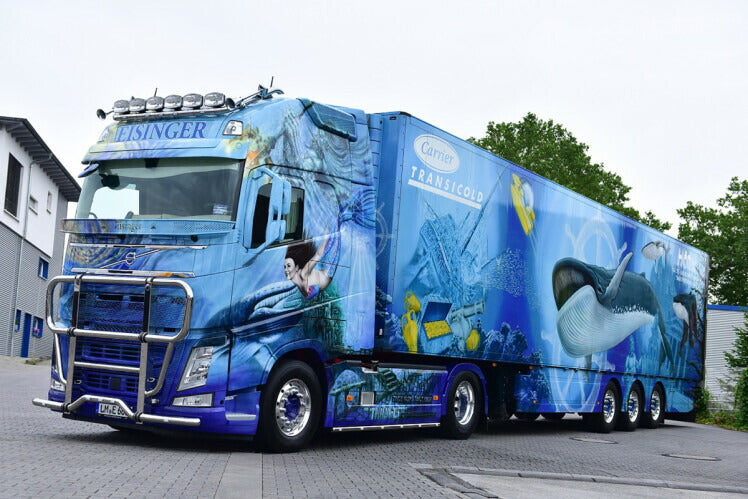 ギャラリービューアに画像をロードする, 【予約】5-8月以降発売予定VOLVO FH4 GLOBETROTTER XL 4X2 リーファートレーラー 3軸 トラック WSI 1/50 建設機械 模型ミニカー はたらく車重機