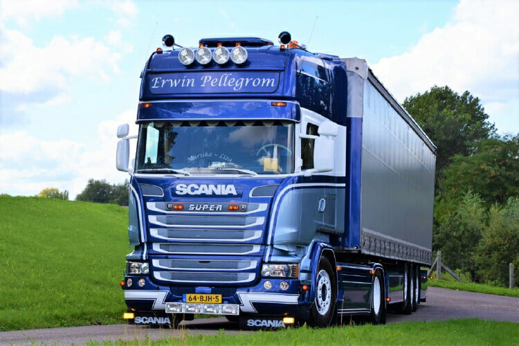 ギャラリービューアに画像をロードする, 【予約】5-8月以降発売予定SCANIA STREAMLINE TOPLINE 4X2 カーテンサイダートレーラー 3軸 トラック WSI 1/50 建設機械 模型ミニカー はたらく車重機