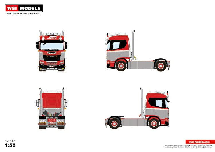 ギャラリービューアに画像をロードする, 【予約】12月以降発売予定Vamitra SCANIA R NORMAL | CR20N 4X2トラック トラクタ/WSI 1/50 建設機械 模型ミニカー はたらく車 重機