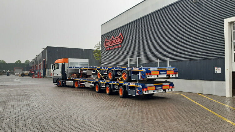 ギャラリービューアに画像をロードする, 【予約】2021年2月以降発売予定Universal Transport MAN TGX XLX EURO 6C (FACELIFT) MEGATRAILER FLATBED 3軸トラック トレーラー /WSI 1/50 建設機械 模型ミニカー はたらく車 重機