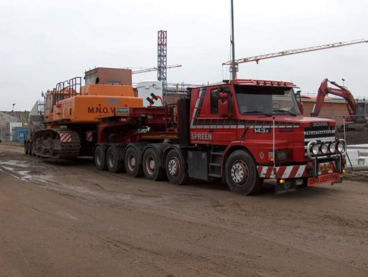 ギャラリービューアに画像をロードする, 【予約】8-10月以降発売予定preen; SCANIA 3 SERIES TORPEDO STREAMLINE 8X4 LOW LOADER EURO 4軸 トラック トレーラー/WSI 建設機械模型 工事車両 1/50