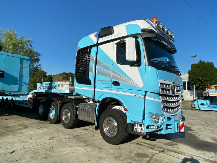 ギャラリービューアに画像をロードする, 【予約】2021年1-3月以降発売予定Cepelludo MERCEDES-BENZ AROCS MP4 SLT BIG SPACE 8X4 SEMI LOW LOADER RAMPS 5軸 トラック トレーラー /WSI 建設機械模型 工事車両 1/50 ミニチュア