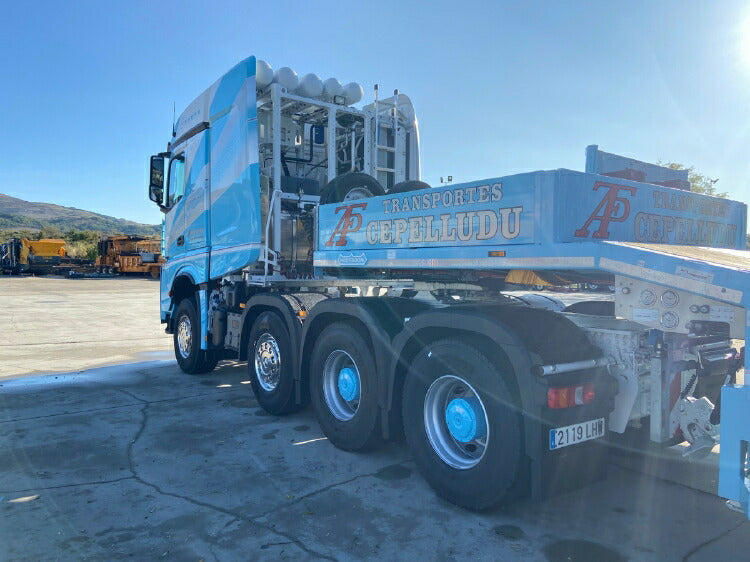 ギャラリービューアに画像をロードする, 【予約】2021年1-3月以降発売予定Cepelludo MERCEDES-BENZ AROCS MP4 SLT BIG SPACE 8X4 SEMI LOW LOADER RAMPS 5軸 トラック トレーラー /WSI 建設機械模型 工事車両 1/50 ミニチュア