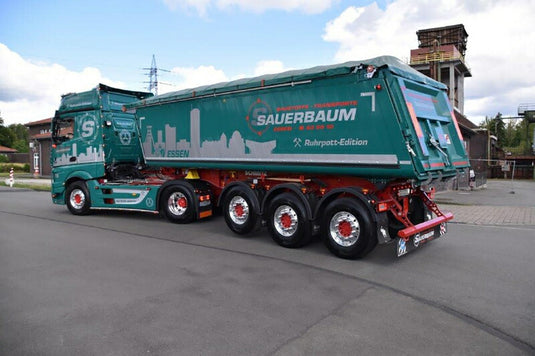 【予約】3月以降発売予定Sauerbaum MERCEDES-BENZ ACTROS MP5 BIG SPACE 4X2 TIPPER TRAILER 3 軸 トラック ダンプ/WSI 建設機械模型 工事車両 1/50 ミニカー