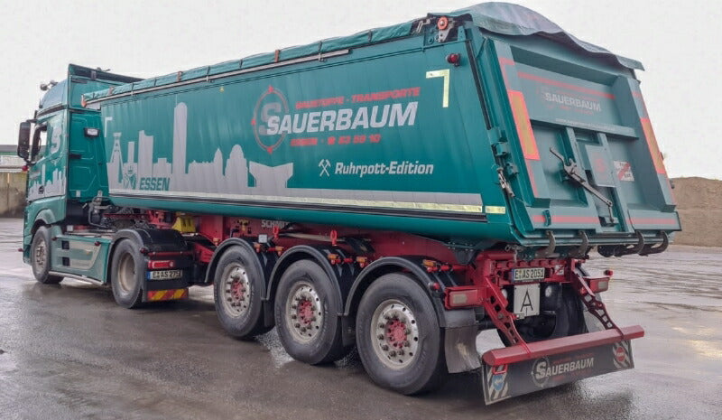 ギャラリービューアに画像をロードする, 【予約】3月以降発売予定Sauerbaum MERCEDES-BENZ ACTROS MP5 BIG SPACE 4X2 TIPPER TRAILER 3 軸 トラック ダンプ/WSI 建設機械模型 工事車両 1/50 ミニカー