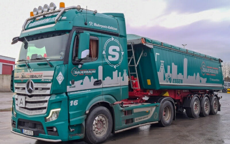 ギャラリービューアに画像をロードする, 【予約】3月以降発売予定Sauerbaum MERCEDES-BENZ ACTROS MP5 BIG SPACE 4X2 TIPPER TRAILER 3 軸 トラック ダンプ/WSI 建設機械模型 工事車両 1/50 ミニカー