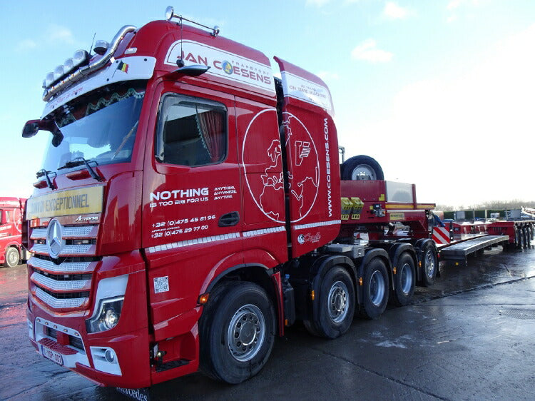 ギャラリービューアに画像をロードする, 【予約】10-12月以降発売予定Jan Coesens メルセデス・ベンツアクトロス MP5 SLT STREAM SPACE 10X4 底床 5軸 トラック トレーラー/WSI 建設機械模型 工事車両 1/50 ミニカー