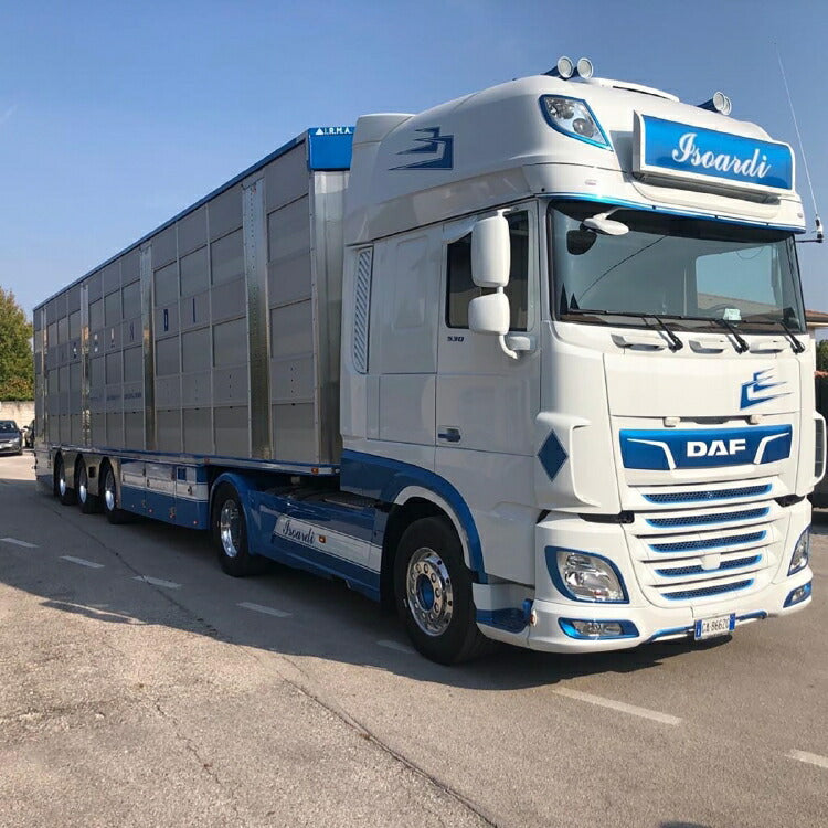 ギャラリービューアに画像をロードする, 【予約】10-12月以降発売予定Isoardi DAF XF SUPER SPACE CAB MY2017 4X2 LIVE STOCK TRAILER 3軸 トラック/WSI 建設機械模型 工事車両 1/50 ミニカー