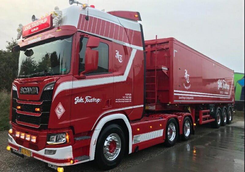 ギャラリービューアに画像をロードする, 【予約】10-12月以降発売予定Toustrup SCANIA R HIGHLINE CR20H 6X2 TAG AXLE VOLUME TRAILER TIPPER 3軸 トラック/WSI 建設機械模型 工事車両 1/50 ミニカー