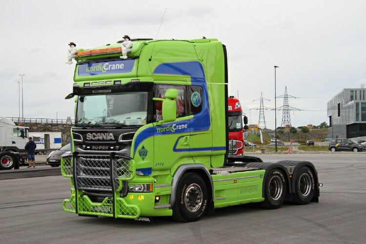 ギャラリービューアに画像をロードする, 【予約】10-12月以降発売予定Nordic Crane SCANIA STREAMLINE TOPLINE 6X4 MEGATRAILER FLATBED 3軸 トレーラー/WSI 建設機械模型 工事車両 1/50 ミニカー