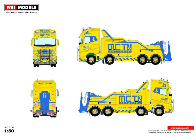 ギャラリービューアに画像をロードする, 【予約】10-12月以降発売予定MCT Recovery VOLVO FH4 GLOBETROTTER XL 8X4 FALKOM トラック/WSI 建設機械模型 工事車両 1/50 ミニカー