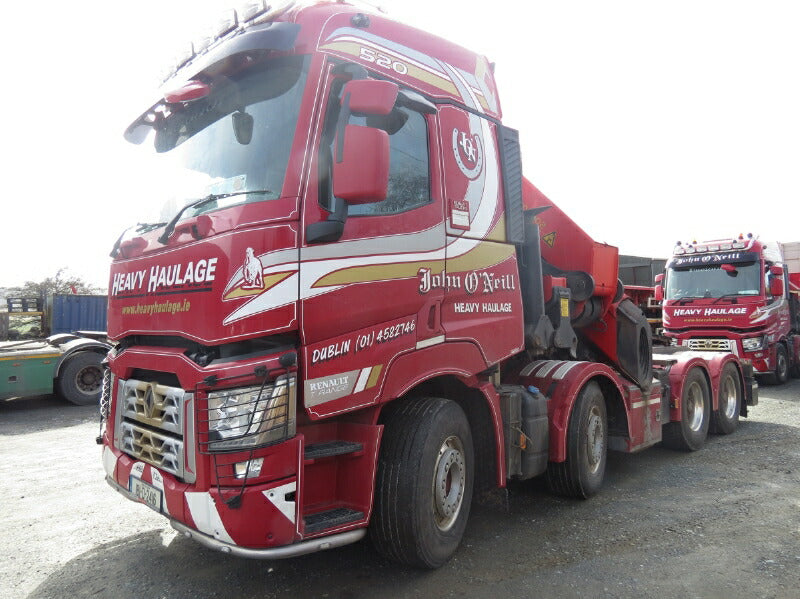 ギャラリービューアに画像をロードする, 【予約】12月以降発売予定John O'Neill RENAULT TRUCKS T 8X4 FLAT BED TRAILER - 3 軸 + PALFINGER PK 78002 SH | JIB トラック /WSI 建設機械模型 工事車両 1/50 ミニカー