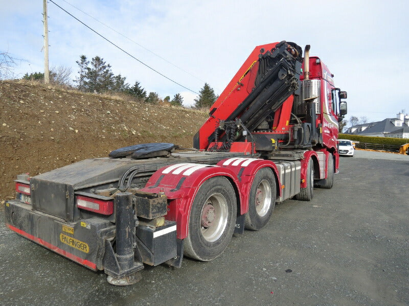 ギャラリービューアに画像をロードする, 【予約】12月以降発売予定John O'Neill RENAULT TRUCKS T 8X4 FLAT BED TRAILER - 3 軸 + PALFINGER PK 78002 SH | JIB トラック /WSI 建設機械模型 工事車両 1/50 ミニカー