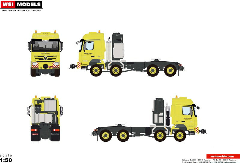 ギャラリービューアに画像をロードする, 【予約】2月以降発売予定Megatranz MERCEDES BENZ ACRTROS MP3 L 8x8 トラック /WSI 建設機械模型 工事車両 1/50 ミニカー