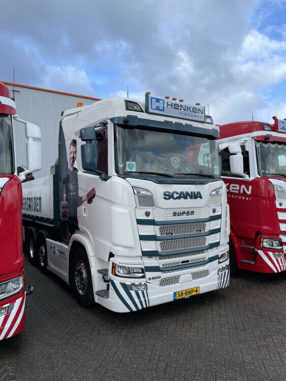 ギャラリービューアに画像をロードする, 【予約】10-12月以降発売予定Gebr. Henken SCANIA S NORMAL CS20N 6X2 TWINSTEER BRICK TRAILER 3軸 トラック/WSI 建設機械模型 工事車両 1/50 ミニカー