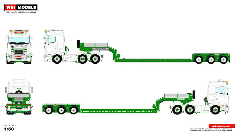 ギャラリービューアに画像をロードする, 【予約】3月以降発売予定Duarig SCANIA S NORMAL CS20N LOWLOADER 3 軸 トラック トラクタヘッド/WSI 建設機械模型 工事車両 1/50 ミニカー