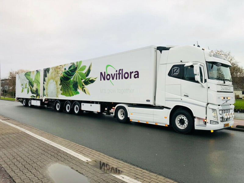 ギャラリービューアに画像をロードする, 【予約】3-5月以降発売予定JZ TRANSPORT NOVIFLORA VOLVO FH4 GLOBETROTTER XL 4X2 REFRIGERATED COMBI 5軸 トラック/WSI 建設機械模型 工事車両 1/50 ミニカー