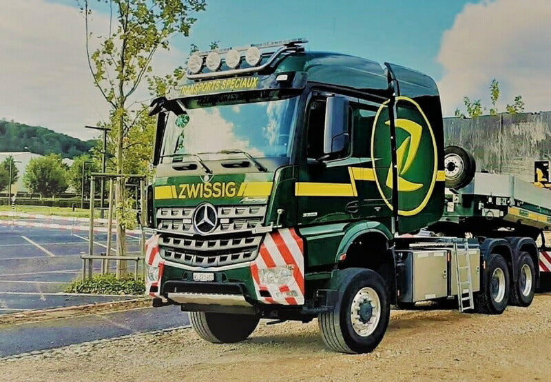 ギャラリービューアに画像をロードする, 【予約】12月以降発売予定Zwissig AG MERCEDES-BENZ AROCS MP4 2.300MM STREAM SPACE 6X6 NOOTEBOOM MCO -PX 5 軸 トラック トレーラー/WSI 建設機械模型 工事車両 1/50 ミニカー