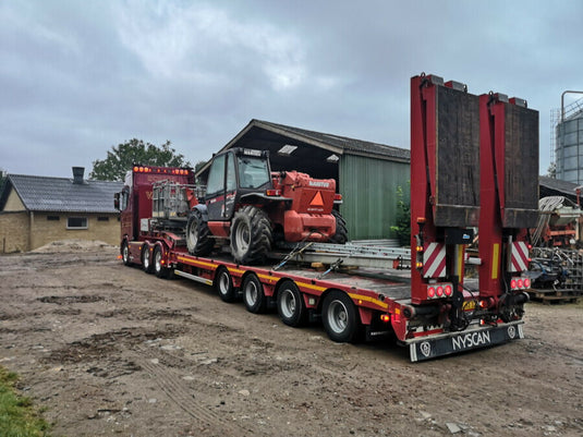 【予約】3-5月以降発売予定VALLEM SCANIA S HIGHLINE CS20H 6X4 底床セミ RAMPS 4軸トレーラー トラック /WSI 建設機械模型 工事車両 1/50 ミニカー