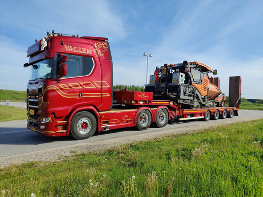 【予約】3-5月以降発売予定VALLEM SCANIA S HIGHLINE CS20H 6X4 底床セミ RAMPS 4軸トレーラー トラック /WSI 建設機械模型 工事車両 1/50 ミニカー