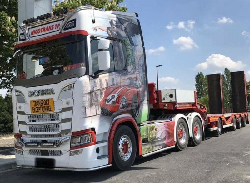 ギャラリービューアに画像をロードする, 【予約】3-5月以降発売予定NICOTRANS TP SCANIA S HIGHLINE CS20H 6X4 SEMI LOW LOADER RAMPS 4軸トレーラー トラック /WSI 建設機械模型 工事車両 1/50 ミニカー