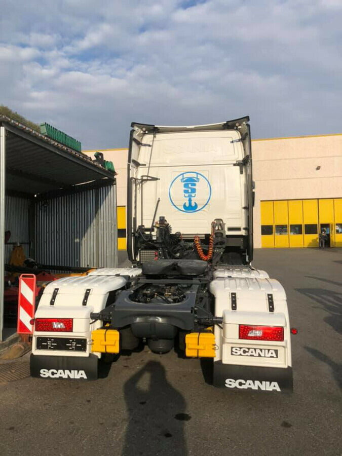 ギャラリービューアに画像をロードする, 【予約】3-5月以降発売予定SABESA SA SCANIA S HIGHLINE 6X2 TAG AXLE LOW LOADER EURO 2軸トレーラー トラック /WSI 建設機械模型 工事車両 1/50 ミニカー