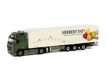 ギャラリービューアに画像をロードする, Herbert Sas ボルボ FH2 Globetrotter XL リーファートレーラー Carrier 3軸 /WSIダブリューエスアイ 1/50 9733