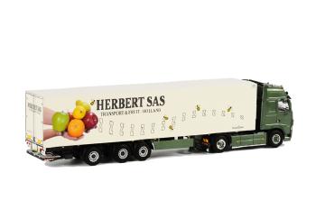 ギャラリービューアに画像をロードする, Herbert Sas ボルボ FH2 Globetrotter XL リーファートレーラー Carrier 3軸 /WSIダブリューエスアイ 1/50 9733