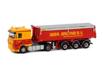 ギャラリービューアに画像をロードする, Gebr. Greving DAF XF 105 Space Cab Tip トレーラー アスファルト&サンド 3軸 /WSIダブリューエスアイ 1/50 9659