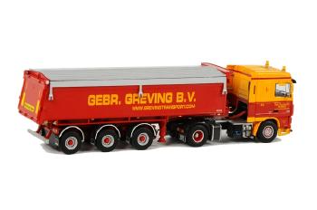 ギャラリービューアに画像をロードする, Gebr. Greving DAF XF 105 Space Cab Tip トレーラー アスファルト&サンド 3軸 /WSIダブリューエスアイ 1/50 9659