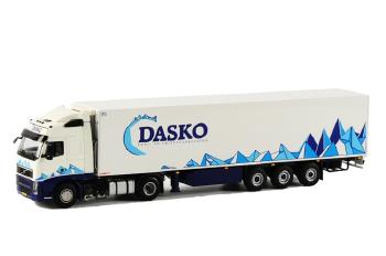 ギャラリービューアに画像をロードする, Dasko ボルボ FH2 Globetrotter リーファートレーラー Thermoking 3軸 /WSIダブリューエスアイ 1/50 9657