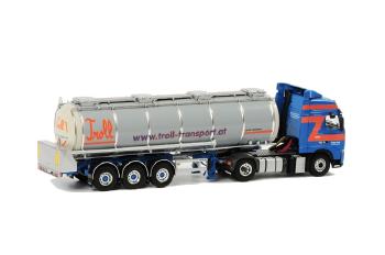ギャラリービューアに画像をロードする, TROLL Wemmers VOLVO FH2 Globetrotter タンカートレーラー 3軸 /WSIダブリューエスアイ 1/50 9627