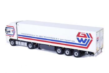 ギャラリービューアに画像をロードする, De Greef DAF XF 105 Space Cab カーテンサイダー トレーラー 3軸 /WSIダブリューエスアイ 1/50 9526