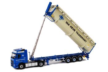 ギャラリービューアに画像をロードする, van Heur ボルボ FH2 Globetrotter Tanker Powder コンテナ 3軸 /WSIダブリューエスアイ 1/50 9515