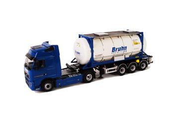 ギャラリービューアに画像をロードする, Bruhn Spedition ボルボ FH2 Globetrotter XL タンカー Liquid コンテナ 3軸 /WSIダブリューエスアイ 1/50 9402