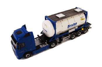 ギャラリービューアに画像をロードする, Bruhn Spedition ボルボ FH2 Globetrotter XL タンカー Liquid コンテナ 3軸 /WSIダブリューエスアイ 1/50 9402