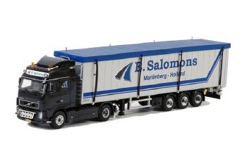 ギャラリービューアに画像をロードする, Salomons ボルボ FH2 Globetrotter XL Cargo Floor トレーラー 3軸 /WSIダブリューエスアイ 1/50 9283