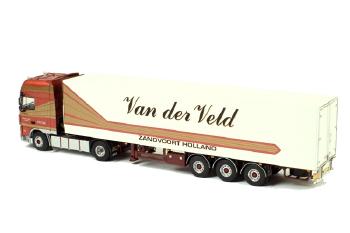 ギャラリービューアに画像をロードする, Van der Veld DAF XF 105 Super Space Cab リーファートレーラー Carrier 3軸 /WSIダブリューエスアイ 1/50 9267