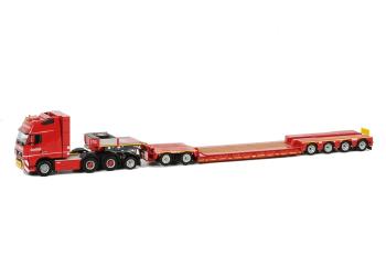 ギャラリービューアに画像をロードする, Nooteboomノーテブーム ボルボFH2 Globetrotter XL 4軸低床トレーラー & 2軸Interdolly /WSIダブリューエスアイ 1/50 3177400