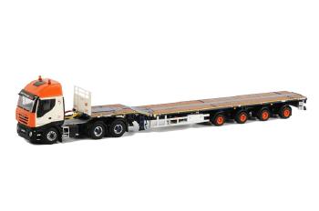 ギャラリービューアに画像をロードする, Universal (Nooteboom) IVECO Stralis Telesteptrailer /WSIダブリューエスアイ 1/50 3390484