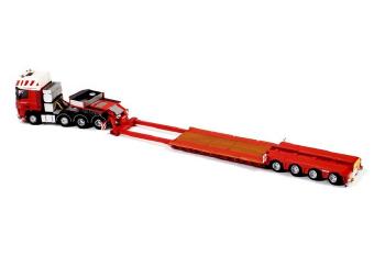ギャラリービューアに画像をロードする, Nooteboom DAF XF 105 Super Space Cab 4軸低床トレーラー /WSIダブリューエスアイ 1/50 2501904