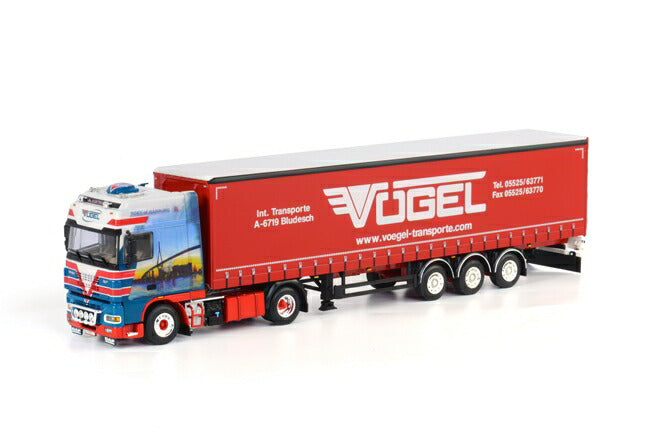 ギャラリービューアに画像をロードする, DAF XF 95 Super Space Cab カーテンサイダー トレーラー 3軸 トレーラー 模型/WSIダブリューエスアイ 1/50 07-1004