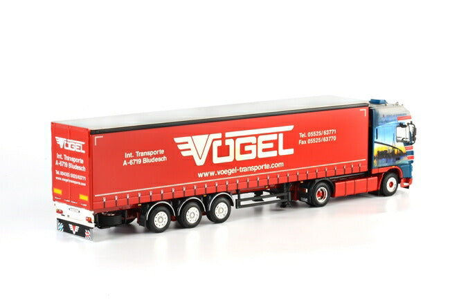 ギャラリービューアに画像をロードする, DAF XF 95 Super Space Cab カーテンサイダー トレーラー 3軸 トレーラー 模型/WSIダブリューエスアイ 1/50 07-1004