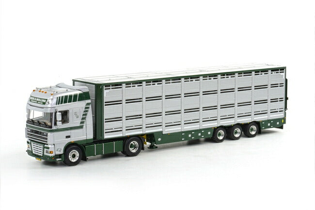 ギャラリービューアに画像をロードする, DAF XF 105 Super Space Cab Life Stock Trailer 3軸 トレーラー 模型/WSIダブリューエスアイ 1/50 10087