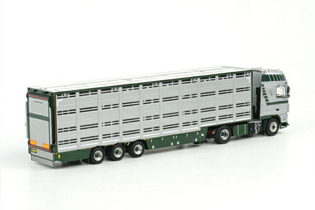 ギャラリービューアに画像をロードする, DAF XF 105 Super Space Cab Life Stock Trailer 3軸 トレーラー 模型/WSIダブリューエスアイ 1/50 10087