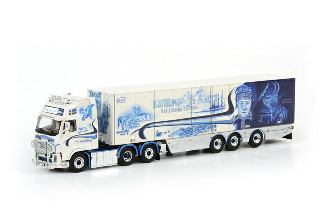 ギャラリービューアに画像をロードする, VOLVOボルボ FH2 Globetrotter XL Box Trailer 3軸 トレーラー 模型/WSIダブリューエスアイ 1/50 9915