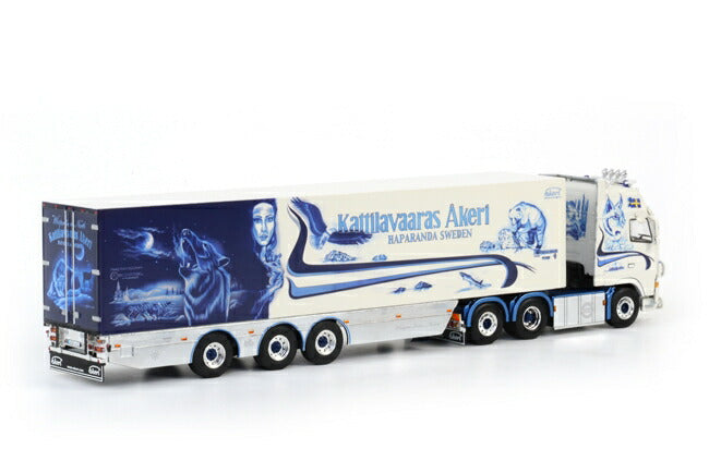 ギャラリービューアに画像をロードする, VOLVOボルボ FH2 Globetrotter XL Box Trailer 3軸 トレーラー 模型/WSIダブリューエスアイ 1/50 9915