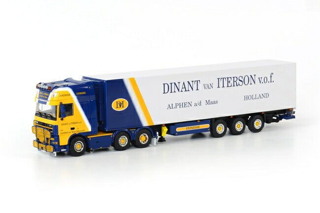 ギャラリービューアに画像をロードする, DAF XF 105 Super Space Cab リーファートレーラー Thermoking 3軸 トレーラー 模型/WSIダブリューエスアイ 1/50 10045