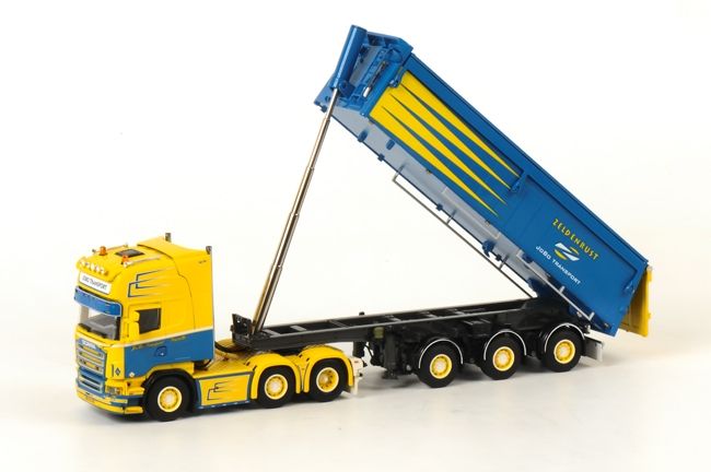 ギャラリービューアに画像をロードする, JoBo Zeldenrust スカニア R Topline 6x2 Sandtipper トレーラー 01-1102/WSIダブリューエスアイ 1/50 建設機械模型